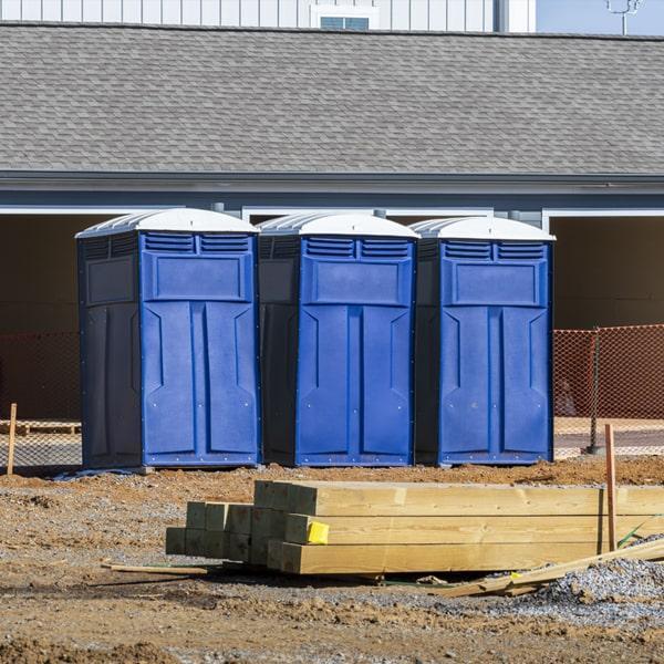 Heavy-duty construction site porta potty in Fayetteville, North Carolina